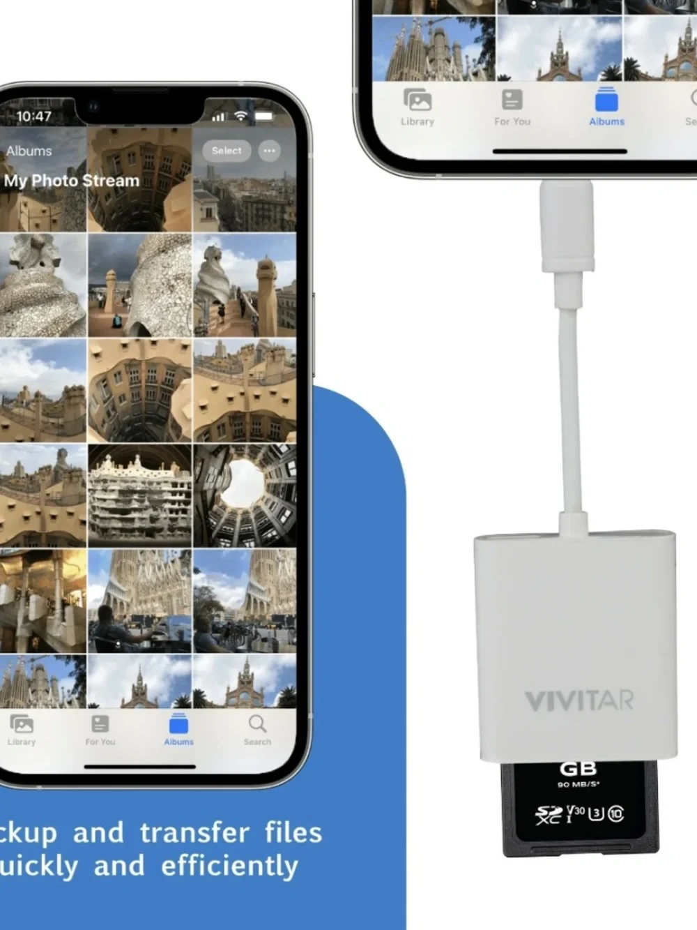 Vivitar iPhone SD Card Reader Lightning Adapter MOV4016